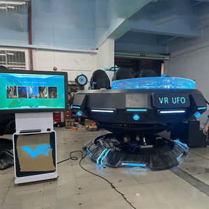 เครื่องเล่น <span class=keywords><strong>VR</strong></span> 360 <span class=keywords><strong>Crazy</strong></span> UFO 5ผู้เล่นเครื่องยิง9D <span class=keywords><strong>VR</strong></span> สำหรับธีมเกม Centre - Product Image 5