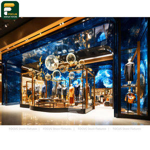 Étagère de présentation de vêtements de luxe, comptoir de vêtements, vitrine de vêtements, meuble en verre - Product Image 4