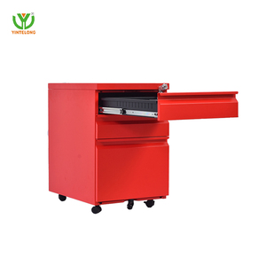 Yinlong nhà máy thép di động bệ 3 ngăn kéo di động Tủ hồ sơ lăn bệ di động văn phòng kim loại lưu trữ tủ - Product Image 3