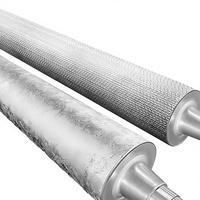 Rouleau Anilox à faible vibration et surface lisse en acier miroir, à comptage de lignes personnalisé, pour pièces d'équipement de revêtement textile