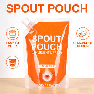 Pochettes à bec verseur personnalisées <span class=keywords><strong>de</strong></span> qualité alimentaire, anti-fuite, pour jus et boissons liquides aux fruits - Product Image 1