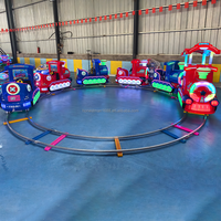 Train électrique pour enfants avec rails, 6 places, parc d'attractions intérieur et extérieur pour enfants