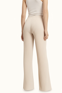 Usine OEM ODM du fabricant vietnamien Pantalon tricoté taille haute pour femmes Couleur unie Style décontracté à la mode pour l'été - Product Image 3