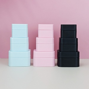 Factory Empty Uv Gel Nail Polish <b>Jar</b> Bpa Double Wall Frosted Face Cream Pp <b>Jars</b> Cosmetic Square <b>Plastic</b> Acrylic Powder <b>Jars</b> - Product Image 5