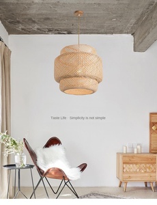 Nouveau décoratif intérieur bambou abat-jour éclairage Vintage bambou tissé abat-jour pendentif lumière décoration de la maison - Product Image 3