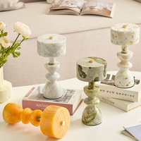 Lampe de table tactile STONEKOCC en marbre de jade, style nordique simple et créatif, pour décorer un comptoir de bar ou créer une ambiance, en pierre naturelle