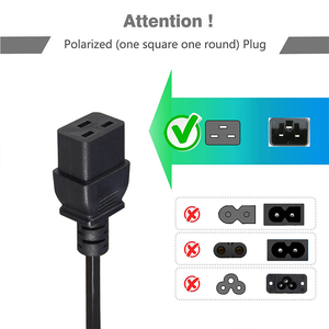 สายต่อพ่วงไฟฟ้า H05VV-F 1.5 มม./2.5 มม. IEC 60320 C19 ถึง C20 20A 12AWG SJT 3C สำหรับ PDU UPS แร็คเซิร์ฟเวอร์ - Product Image 2