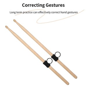 2 uds., Clip <span class=keywords><strong>de</strong></span> Control <span class=keywords><strong>de</strong></span> baquetas, anillo <span class=keywords><strong>de</strong></span> <span class=keywords><strong>dedo</strong></span>, empuñaduras auxiliares para baquetas, accesorios antideslizantes para bateristas principiantes - Product Image 3