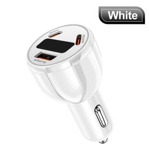 USB+Tipo-C PD 2.0 QC3. Cargador de Coche de Carga Rápida con Pantalla LED <span class=keywords><strong>Digital</strong></span>, Compatible con Portátiles, Material de PC Ignífugo - Product Image 6