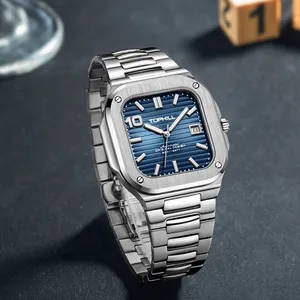 Fabriek Direct Topmerk Luxe Custom Logo Automatisch Uurwerk Horloge Fancy Rvs Heren Automatische Mechanische Horloges
