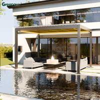 Pergola motorisée à lames orientables en aluminium sur mesure 3x4 4x4 4x6 5x3 5x4 6x3 6x4 pour terrasse extérieure, jardin, patio