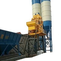 Centrale à béton automatique de type godet, ligne de production HZS25 35 50 75 100, capacité personnalisable avec logo CE, OEM