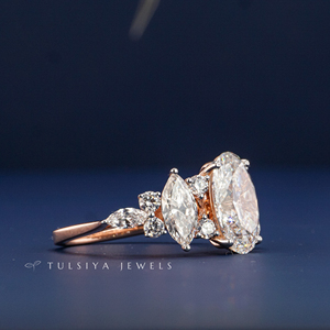 14K Real Gold Lab Grown <b>Diamond</b> <b>Ring</b> for Women Minimalist Elegant Synthetic <b>Diamond</b> <b>Ring</b> Fine Jewelry Stylish Gift for Her - Product Image 2