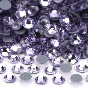 Kustom desain berlian buatan bundar YHB mesin batu SS4-SS30 berlian buatan potong pakaian anak kustom dengan berlian buatan