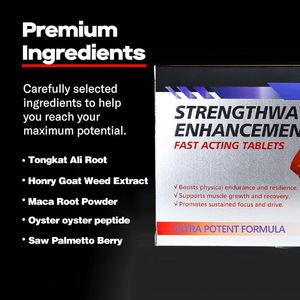 WXW Pilules de film d'énergie pour hommes Boîte de papier bonbon énergétique force de racine de maca naturelle à action rapide Films d'agrandissement pour hommes en tranches de menthe - Product Image 6