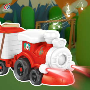 Chengji classique jouet Train en plastique jouet électrique éclairage inertiel fonction <span class=keywords><strong>de</strong></span> musique dessin animé thème <span class=keywords><strong>de</strong></span> noël bricolage classique jouet Train - Product Image 3