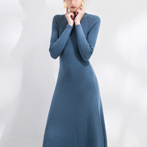 Latest Design Hot Sale <strong>Blue</strong> Sexy Ladies Knitted Long Sweater Dress - Product Image 2