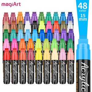 Vente en gros, marqueurs acryliques avec <span class=keywords><strong>grande</strong></span> tête, graffiti, 15mm, pointes feutre, stylos à peinture acrylique pour toile, fenêtre - Product Image 1