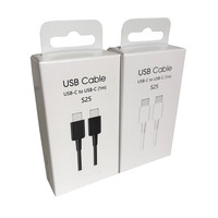 Cable de Datos USB C de Carga Súper Rápida de 25 W, Tipo C a Tipo C, Cable Cargador USB C de 3 A para Samsung Galaxy Note 20 S26 S25