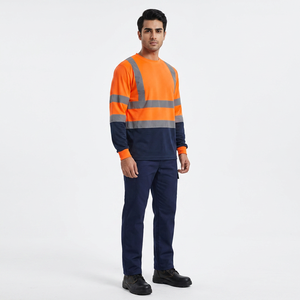 High Thickness Durability Lightweight Abrasion-Resistant <b>Shirt</b> Comfortable Round Neck TC Polyester <b>Hi</b> <b>Vis</b> <b>T</b>-<b>shirt</b> - Product Image 1