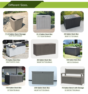 Klaar voor verzending: All-weather upgrade plastic tuinmeubilair, buiten opbergkast, terraskist met zitgedeelte en opbergorganizer - Product Image 6