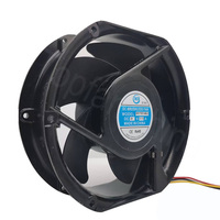 Ventilateur de refroidissement DC 17251 172x150x51mm, haut débit d'air, silencieux, électrique, en plastique OEM pour armoire, contrôle PWM, IP67/IP68, ventilateur axial DC 172mm