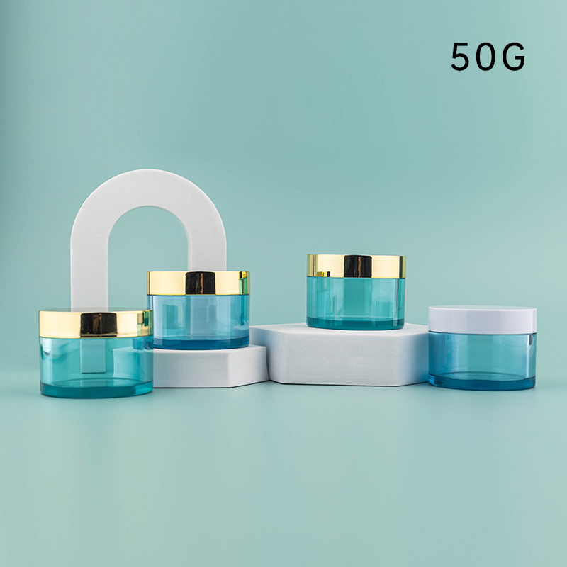 Pot en plastique bleu