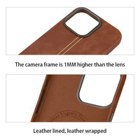 Étui en cuir imperméable de qualité professionnelle pour iPhone 15 Pro Max et iPhone 16 Pro Max