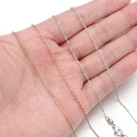 Collier à chaîne coulissante réglable en acier inoxydable plaqué or 18 carats PVD avec broche à aiguille, vente en gros