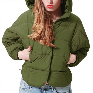 KIJQJW5 Ladies' Fashion Reversible <b>Quilted</b> Short <b>Jacket</b> Breathable Cotton Pearl Camouflage Embroidery Stripe Women's Embellished - Product Image 3