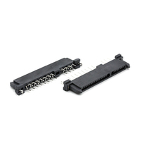22 Pin SATA 7 + 15P Dual Row Vertical Dip Tipo SATA Conector hembra
