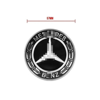Emblème de logo de capot plat en forme d'étoile de 57 mm pour Mercedes Benz W204 W124 W201 W202 W212 W220 W205, autocollants de badge, accessoires automobiles