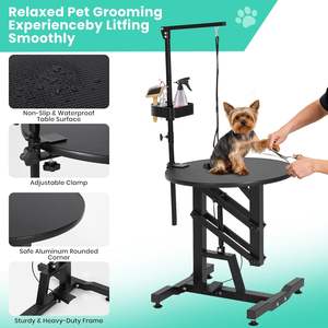 Hidrolik Kaldırma Paslanmaz Çelik Köpek Bakım Eldivenleri Ayarlanabilir Katlanabilir Kedi Kurutma Döner Masaüstü Kaymaz Büyük Küçük Köpekler - Product Image 5