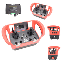Transmetteur radio industriel universel à joystick avec clé de sécurité, écran 1,8 pouces, double batterie 5000 mAh pour pont roulant et palan