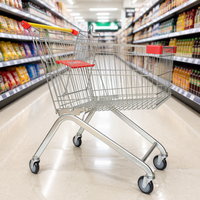 Chariot de courses DIKA TROLLEY pliable en gros, personnalisé, en PP zingué, avec roues en PU