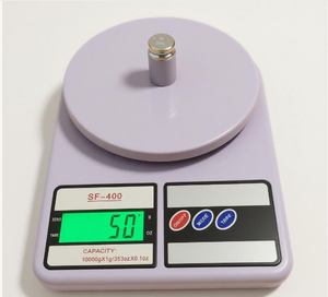 SF-400 디지털 LCD 디스플레이 5kg/10kg 1g 배터리 작동 녹색 백라이트 미끄럼 방지 플랫폼 주방 식품 저울 - Product Image 5
