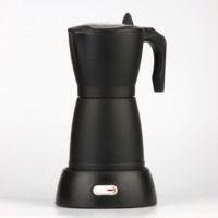 Noir mat électrique café expresso moka maker 3-6 Tasses de qualité alimentaire prix usine