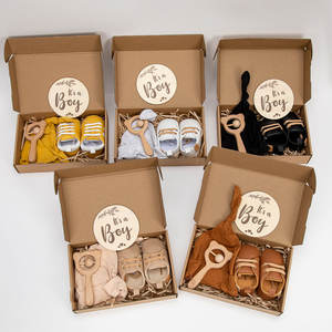 Boîte cadeau de bavoirs pour nouveau-né super doux personnalisés, vente chaude de serviettes pour bébé, hochets, barboteuses, <span class=keywords><strong>attache</strong></span>-sucette, accessoires de naissance - Product Image 3