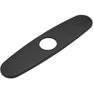 Cubierta Decorativa para Base de Grifo Bingtao, Panel de Acero Inoxidable Cepillado Negro, Accesorio para Grifo de Baño de Tres Orificios - Product Image 1