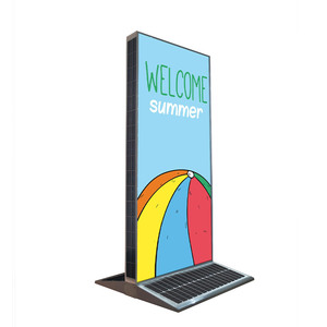 Boîte à lumière double face autoportante pour l'extérieur, nouvelle publicité rechargeable, panneau solaire pour magasin, panneau lumineux - Product Image 2