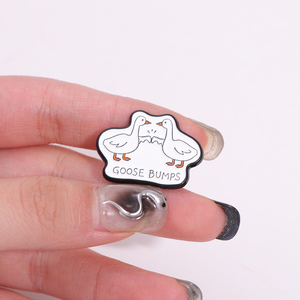 Pin Enamel benturan angsa bros logam angsa lucu kartun kustom hadiah perhiasan lucu lencana kerah dekoratif - Product Image 4