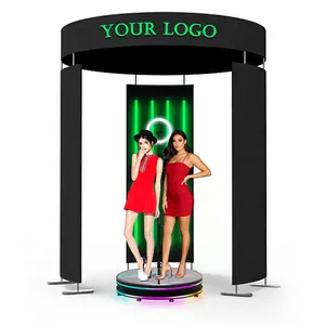 360 photo booth with backdrop enclosure new design 360 photo booth machine for parties