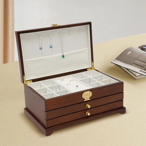 Scatole portaoggetti personalizzate in legno massiccio <span class=keywords><strong>eleganti</strong></span> portagioie e cartelli da parete come regali da donna diversi stili disponibili - Product Image 2