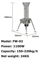 Elektrische fruitvergruizer Appelciderpulper Scratter Wijnpers Shredder 550W / 1100W