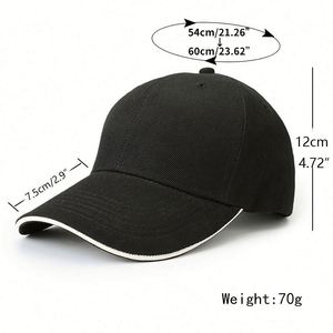 Gorras de Béisbol Unisex con Bordado de Logotipo Personalizado, Gorra Tipo Sandwich, Ajustable, Casual, para Primavera y Otoño, Protección Solar - Product Image 4