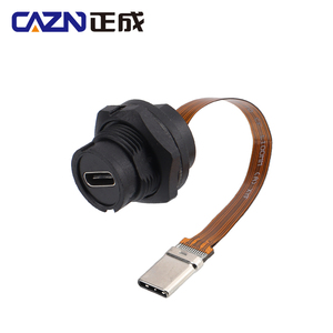Impermeabile IP67 IP68 <span class=keywords><strong>tipo</strong></span> C da femmina a maschio cavo piatto 3.1 velocità baionetta <span class=keywords><strong>tipo</strong></span>-C 3.1 - Product Image 1