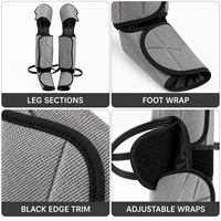Masseur de jambes gris avec 3 intensités, 6 modes, double chaleur et enveloppe ajustable pour la relaxation des mollets et des cuisses
