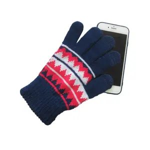 Winter Tactile Texting Christmas Touch Screen Jacquard Gloves