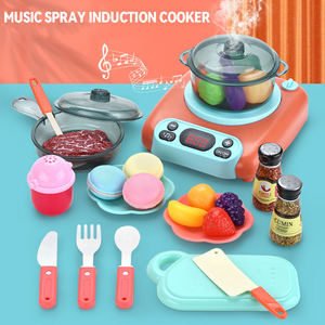 51pcs Pretend Play Music Light Spray Induction Cooker Simulation Tableware Kitchenware <b>Kitchen</b> <b>Food</b> <b>Toy</b> Cooking Set <b>for</b> Kids - Product Image 2