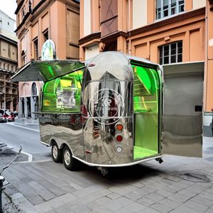 2025 Customized BBQ Stainless Steel Food Trailer With Cooking Equipment Street Equipped Food Truck Trailer For Sale - Product Image 1